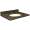 25in x 19in 2cm Thick Marble Vanity Top with Bevel Edge Profile in Cacao Nougat