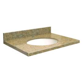 31in x 22in 3cm Thick Granite Vanity Top with Eased Edge Profile