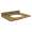 31in x 22in 2cm Thick Granite Vanity Top with Butterfly Edge Profile and 4in Spread Faucet Holes in India Gold