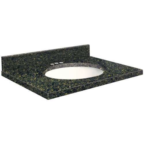 31in x 22in 2cm Thick Quartz Vanity Top with Bevel Edge Profile and 4in Spread Faucet Holes in Manchester Square
