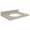 31in x 22in 2cm Thick Quartz Vanity Top with Butterfly Edge Profile and 4in Spread Faucet Holes in Olympia Grey