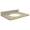 31in x 22in 2cm Thick Quartz Vanity Top with Butterfly Edge Profile and 4in Spread Faucet Holes in Sorrento Coast