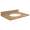 31in x 22in 2cm Thick Quartz Vanity Top with Eased Edge Profile in Umbria Brown