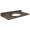 37in x 19in 2cm Thick Granite Vanity Top with Bevel Edge Profile in Baltic Brown