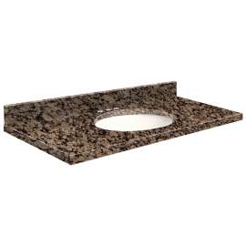 37in x 22in 2cm Thick Granite Vanity Top with Bevel Edge Profile and 8in Spread Faucet Holes