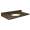 37in x 19in 2cm Thick Marble Vanity Top with Bevel Edge Profile in Cacao Nougat