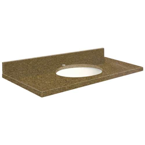 37in x 22in 2cm Thick Quartz Vanity Top with Bevel Edge Profile in Capri Cliffs