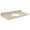 37in x 22in 2cm Thick Quartz Vanity Top with Butterfly Edge Profile and 8in Spread Faucet Holes in Durum Cream