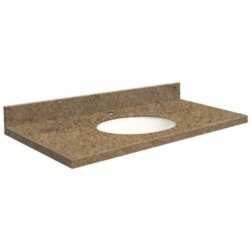 37in x 19in 2cm Thick Granite Vanity Top with Bevel Edge Profile