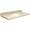 37in x 22in 2cm Thick Quartz Vanity Top with Butterfly Edge Profile and 4in Spread Faucet Holes in Natures Path