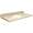 37in x 22in 2cm Thick Quartz Vanity Top with Butterfly Edge Profile and 8in Spread Faucet Holes in Natures Path