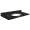43in x 22in 2cm Thick Quartz Vanity Top with Eased Edge Profile in Notte Black