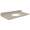 37in x 22in 2cm Thick Quartz Vanity Top with Bevel Edge Profile in Olympia Grey