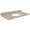 37in x 22in 2cm Thick Quartz Vanity Top with Bevel Edge Profile and 8in Spread Faucet Holes in Olympia Grey
