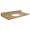 43in x 22in 2cm Thick Quartz Vanity Top with Eased Edge Profile in Umbria Brown