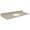 61in x 22in 2cm Thick Quartz Vanity Top with Single Bowl, Eased Edge Profile in Olympia Grey