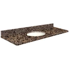 49in x 19in 2cm Thick Granite Vanity Top with Bevel Edge Profile