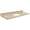 61in x 22in 2cm Thick Quartz Vanity Top with Single Bowl, Eased Edge Profile in Durum Cream