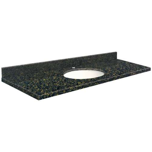 61in x 22in 2cm Thick Quartz Vanity Top with Single Bowl, Eased Edge Profile in Manchester Square