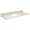 49in x 19in 2cm Thick Quartz Vanity Top with Butterfly Edge Profile in Milan White