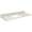 49in x 22in 2cm Thick Quartz Vanity Top with Butterfly Edge Profile and 8in Spread Faucet Holes in Milan White