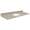 61in x 22in 2cm Thick Quartz Vanity Top with Single Bowl, Bevel Edge Profile and 8in Spread Faucet Holes in Olympia Grey