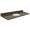 61in x 22in 3cm Thick Granite Vanity Top with Single Bowl, Eased Edge Profile in Sea Green