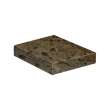 49in x 22in 3cm Thick Marble Vanity Top with Eased Edge Profile in Cacao Nougat