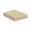 25in x 22in 2cm Thick Quartz Vanity Top with Eased Edge Profile and 4in Spread Faucet Holes in Durum Cream