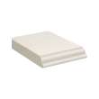 49in x 19in 2cm Thick Quartz Vanity Top with Butterfly Edge Profile in Milan White