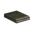 37in x 22in 2cm Thick Granite Vanity Top with Butterfly Edge Profile and 4in Spread Faucet Holes in Uba Verde