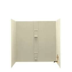 30-in D x 60-in W x 60-in H Solid Surface Bathtub Wall Kit