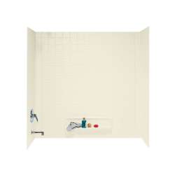 30-in D x 60-in W x 59.625-in H Veritek Bathtub Wall Kit in Bone