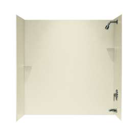 SS-60-3 30-in D x 60-in W x 60-in H Solid Surface Bathtub Wall Kit
