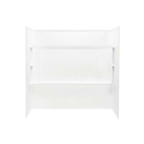 28.25-in D x 60-in W x 59.5-in H Veritek Bath Walls in White