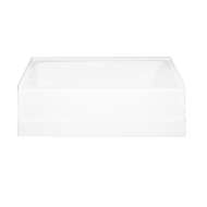 Veritek 16-in x 30-in x 60-in Rectangular Skirted Bathtub with Left-Hand Drain in White
