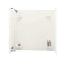 30-in D x 60-in W x 57-in H Veritek Bathtub Wall Kit in Bisque
