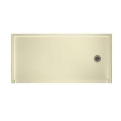 30.1875-in D x 60.375-in W x 4.1875-in H Solid Surface Shower Base with Right-Hand Drain