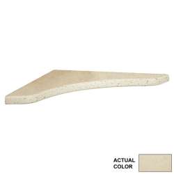 11.25-in D x 11.25-in W x 0.5-in H Solid Surface Soap Dish in Crystal Cream