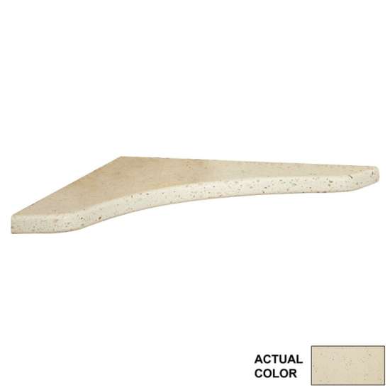 11.25-in D x 11.25-in W x 0.5-in H Solid Surface Soap Dish in Crystal Cream