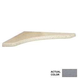 11.25-in D x 11.25-in W x 0.5-in H Solid Surface Soap Dish in Gray Glass