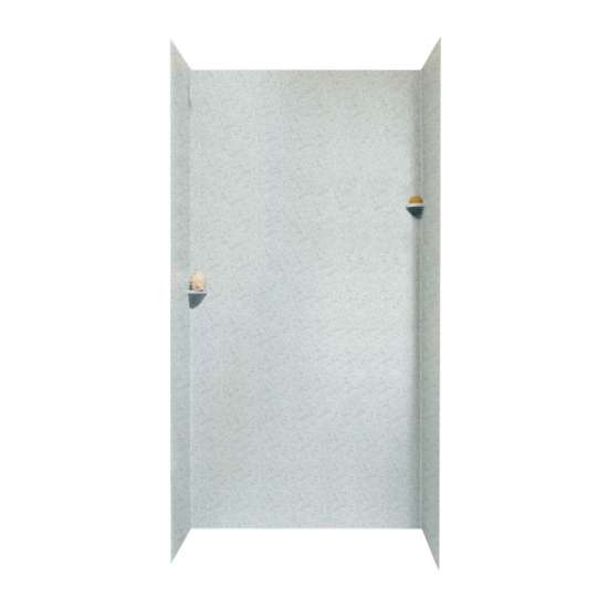 36-in D x 48-in W x 96-in H Solid Surface Shower Wall Surround in Tahiti Gray
