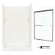 SQP3248018-M46570BC 72.5-in x 48-in x 32-in 5-Piece Alcove Shower Kit in Bisque