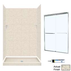 SQP3248-M46570CC 72.5-in x 48-in x 32-in 5-Piece Alcove Shower Kit