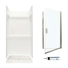 SVP3232-M28570NC 73.25-in x 32-in x 32-in 3-Piece Alcove Shower Kit