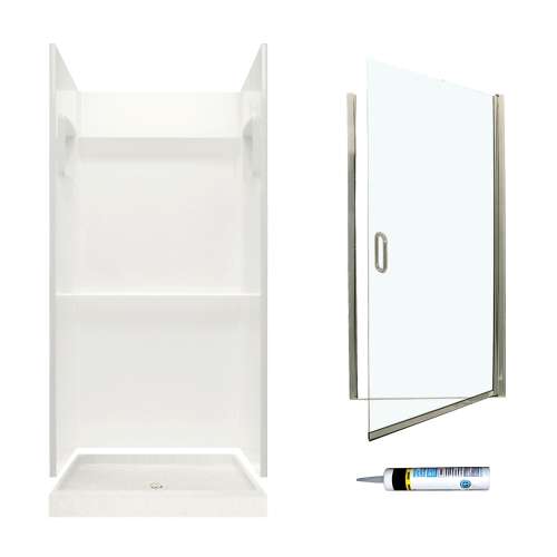 SVP3232-M28570NC 73.25-in x 32-in x 32-in 3-Piece Alcove Shower Kit