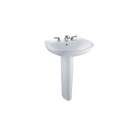 Prominence 26-in Vitreous China Single Hole Oval Pedestal Lavatory - In Multiple Colors