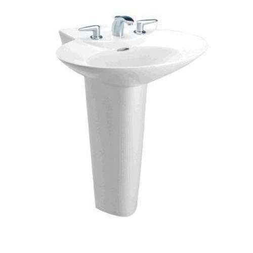 Pacifica 20-in Vitreous China Single Hole Oval Pedestal Lavatory - In Multiple Colors
