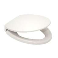 SoftClose SS114#01 Elongated Closed-Front Toilet Seat and Lid in Cotton