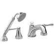 Vivian Deck-Mounted Bathtub Faucet Trim Kit With Handheld Shower And Lever Handles